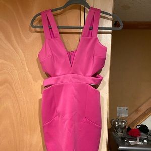 bebe mini dress with cutouts